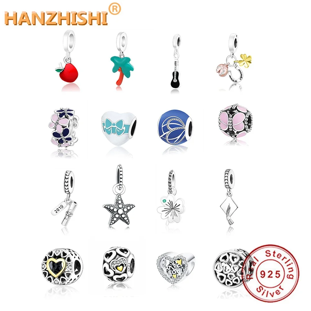 Fits Original European Charms Bracelet DIY Jewelry Making New Fashion 925 Sterling Silver 2019 Number Books Dangle Charm Beads