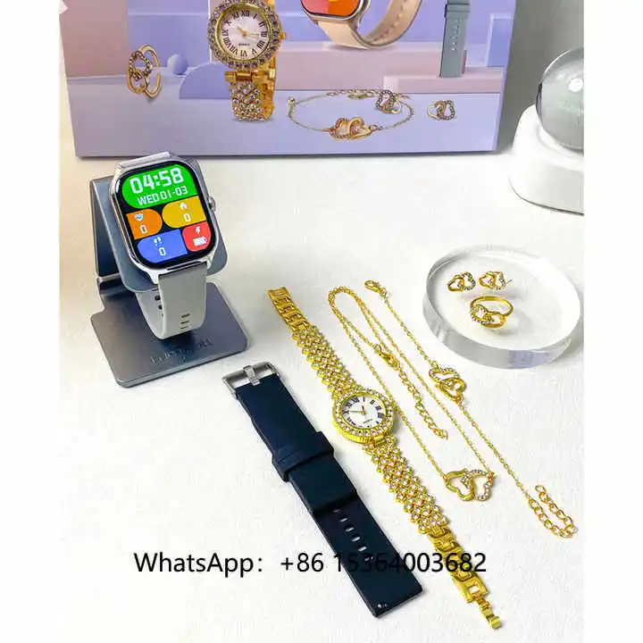 

2025 Носимые устройства D15 GS Модные цифровые умные часы Открытый фитнес-трекер 6 в 1 PK A58 A59 для женщин