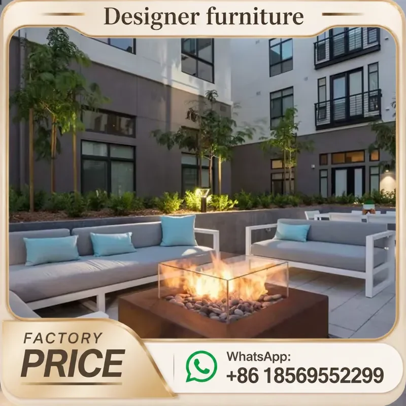 Propane Fire Pit Table Corten Steel Outdoor Patio Heater Gas Fireplace For Garden Backyard Heating