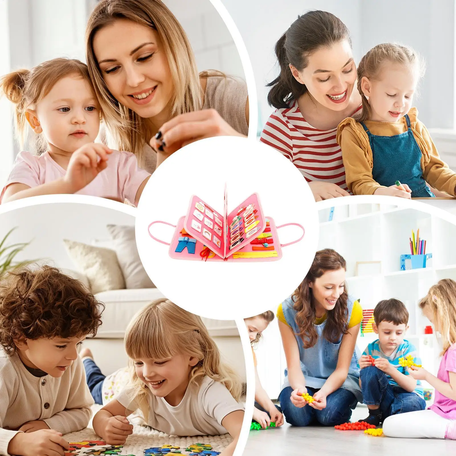 Activity Board Felt Educational Activities Learning Board For Boys Girls Ages 3-8 Travel Car Airplane Classroom Preschool Home