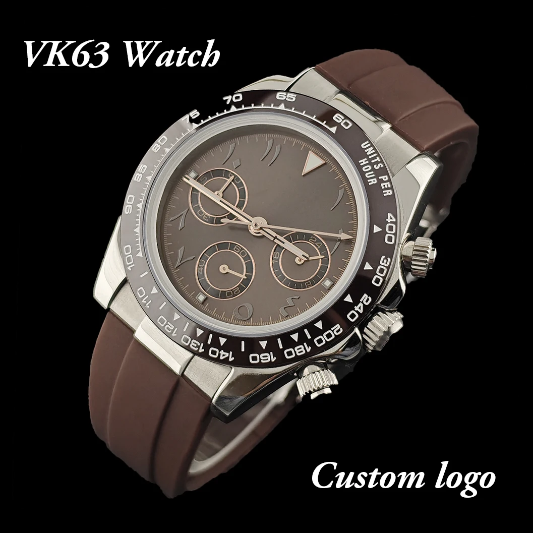 VK63 Watch Customized Logo Watch Arabic Digital Watch High Quality Stainless Steel Watch VK63 Quartz Movement Watch