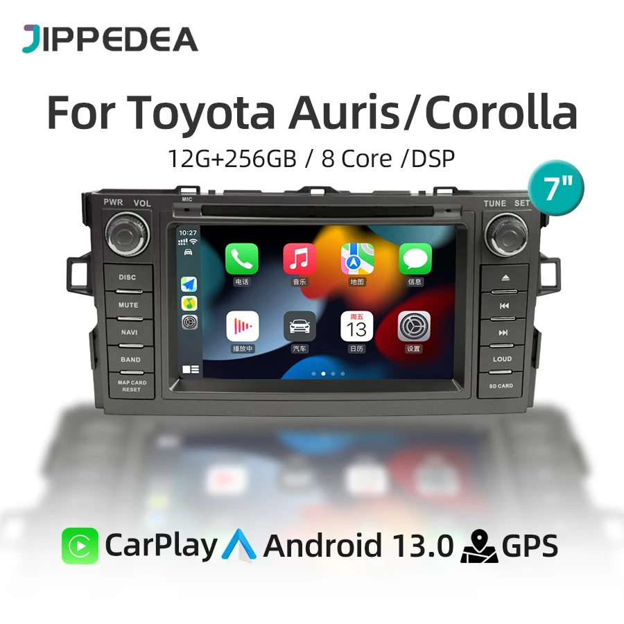 

Android 13.0 Stereo Car Radio For Toyota Auris Corolla 2006-2012 CarPlay WiFi 4G Bluetooth GPS Navigation Car Multimedia Player