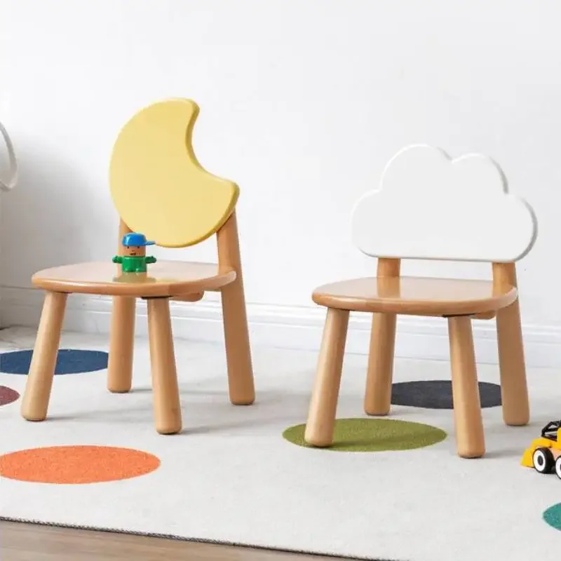 Детская мебель Solid Wood Children's Chair Environmental Protection Student Writing European Beech Backrest Simple Study Stoo