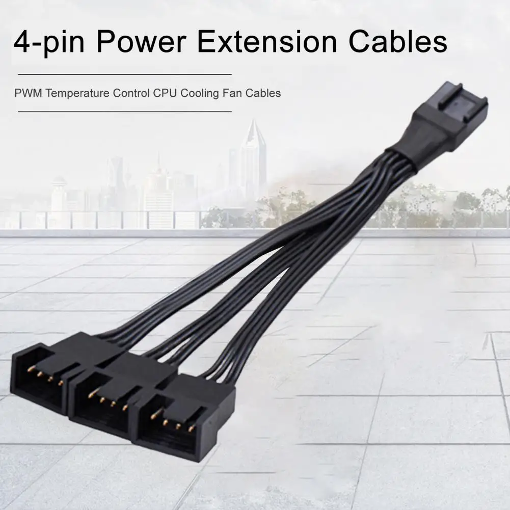 أسلاك تمديد سوداء للتمديد ، أسلاك محول ، لا رخاوة ، موصلية كهربائية جيدة ، كابلات 4 دبوس ، مضادة للتداخل ، أسلاك تمديد