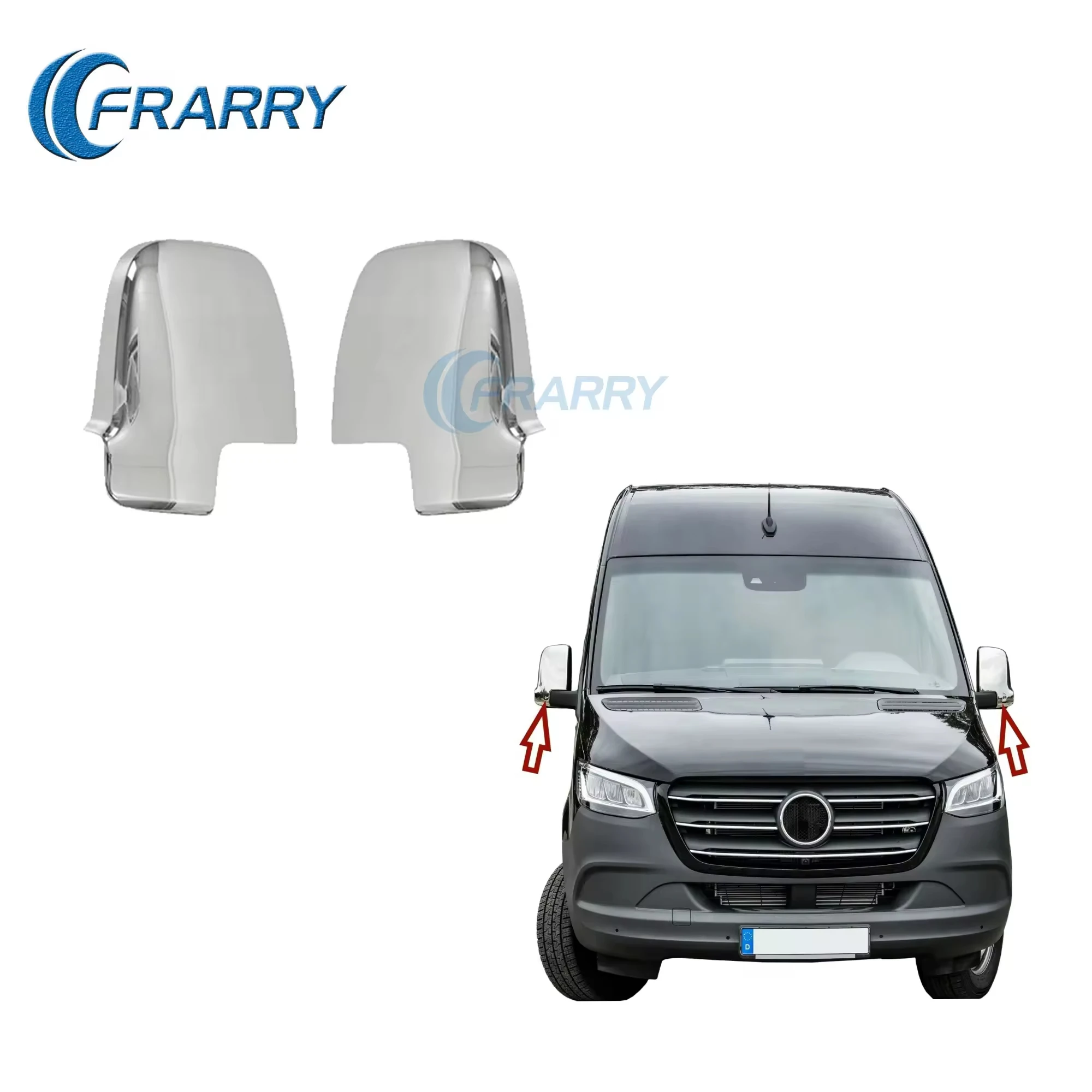 

Frarry — хромированная крышка зеркала 9108114100 9108114000 для Mercedes Sprinter 907 910, хромированная крышка зеркала