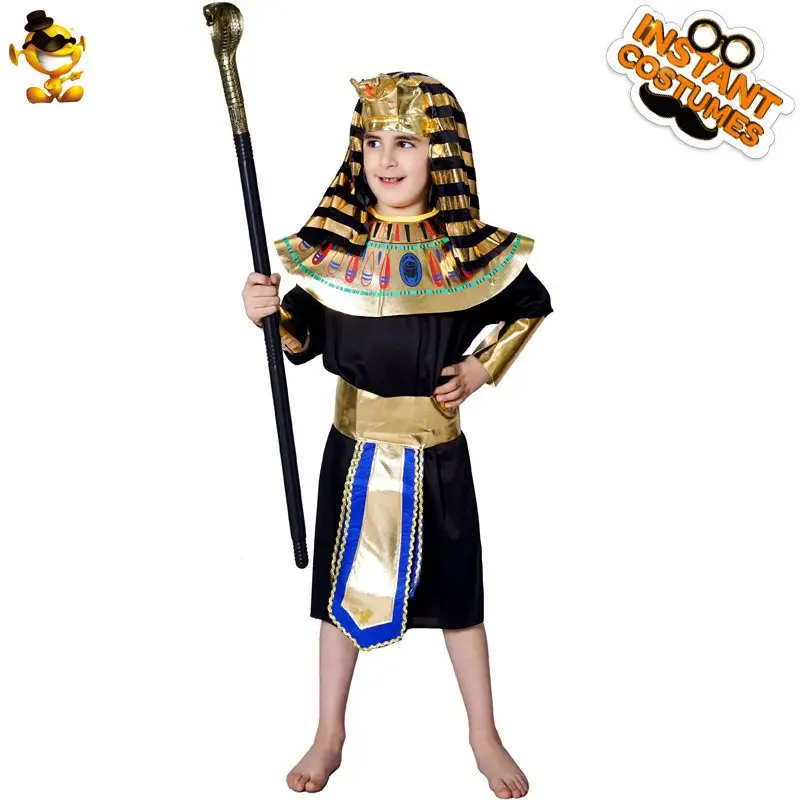 أزياء الهالوين للأطفال فرعون الاسمية ملابس الملك الأمير الاسمية رداء الأدوار أداء العرقية الصينية التقليدية...