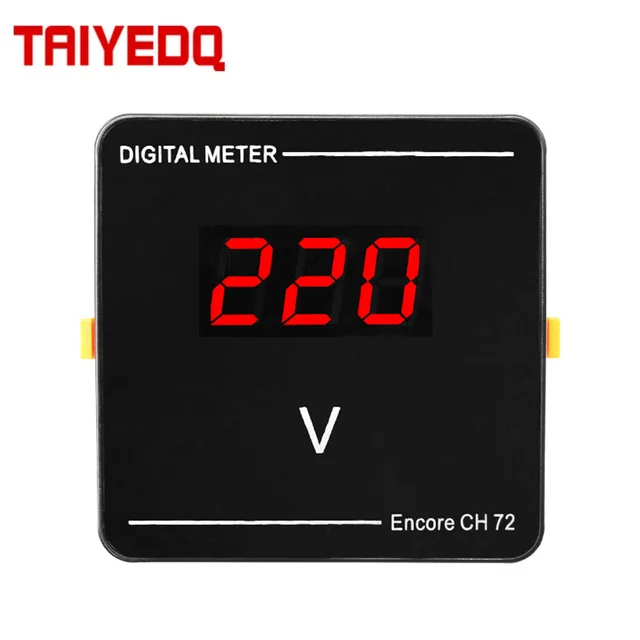 Woltomierz cyfrowy LED AC50-500V 72*72*32mm jednofazowy woltomierz 230V 380V