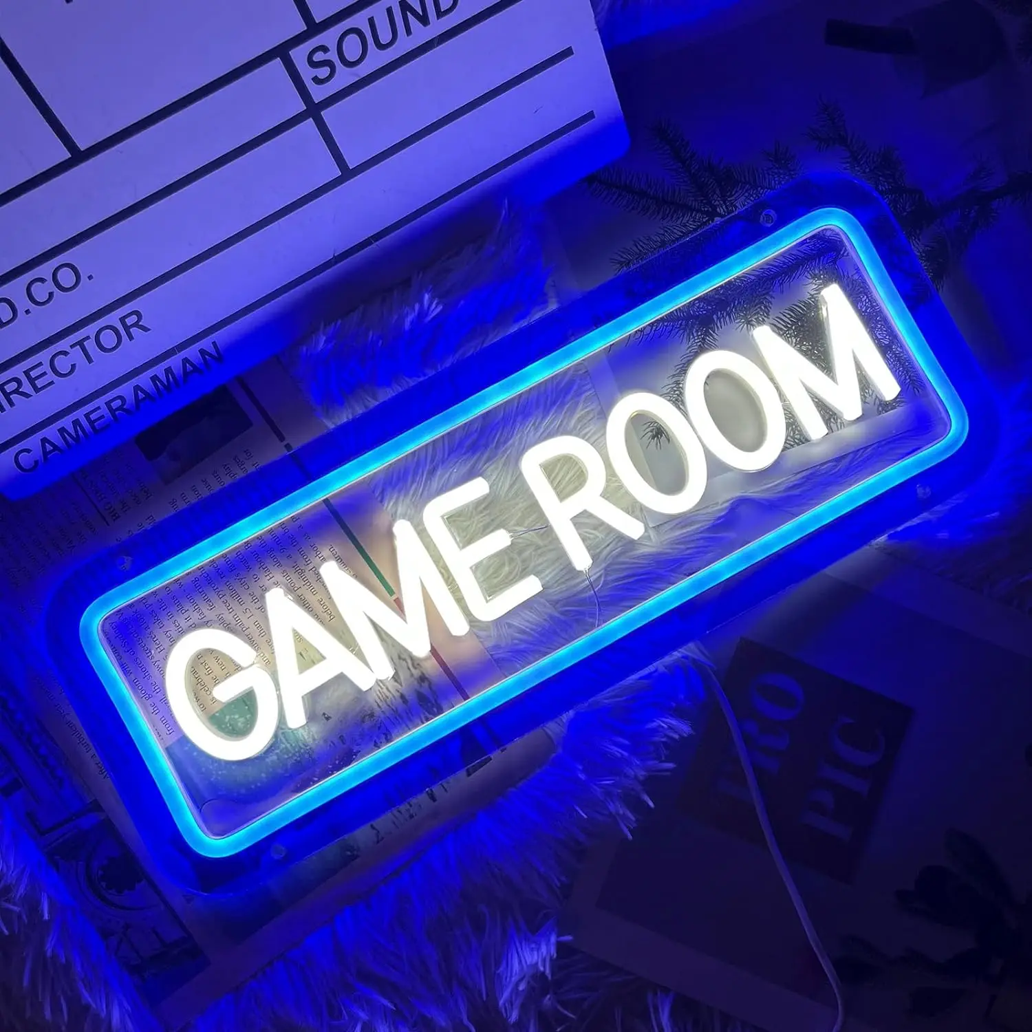 

Game Room Deep Blue Neon Sign Gamer Zone Decor Gaming LED Light Wall Decor Bedroom Gift Gamer Boy Teen Friend Man Cave Player