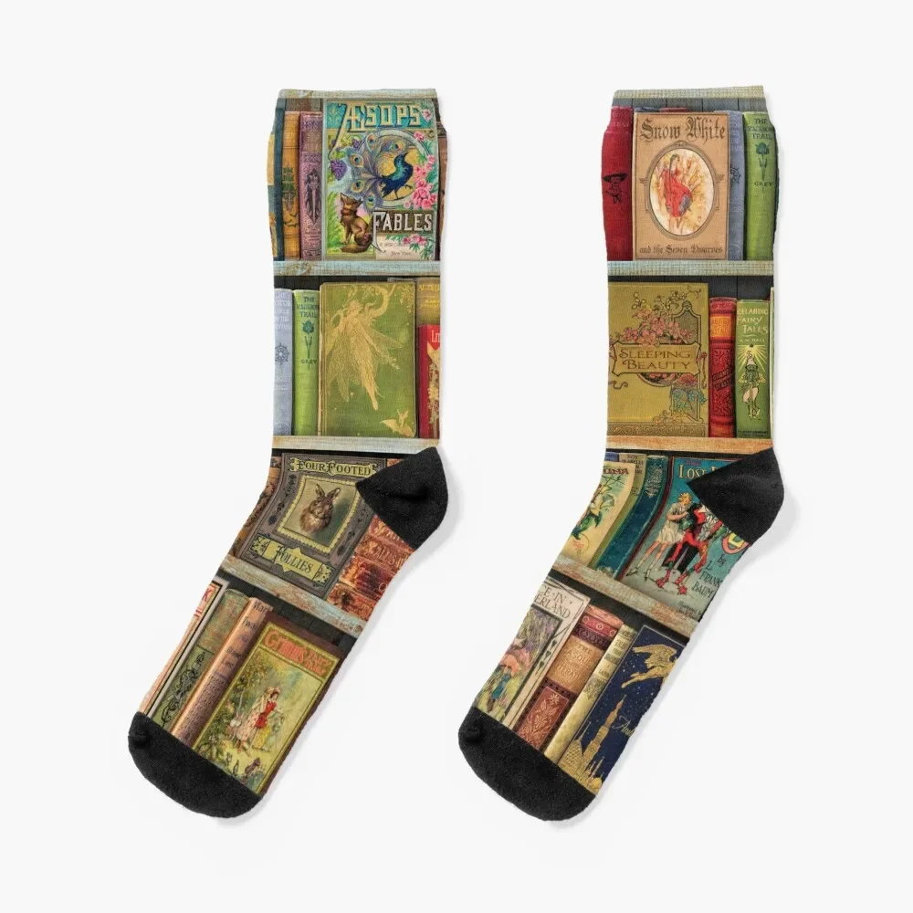 A Daydreamer's Book Shelf Socks christmas gift aesthetic New year's Socks Men's Women's