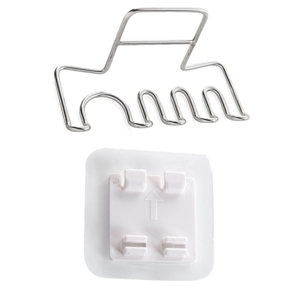 

Stainless Steel Toothbrush Holder Wall Mounted 3 Slots Razor Storage Bathroom Organizer Rack Waterproof No Drilling For