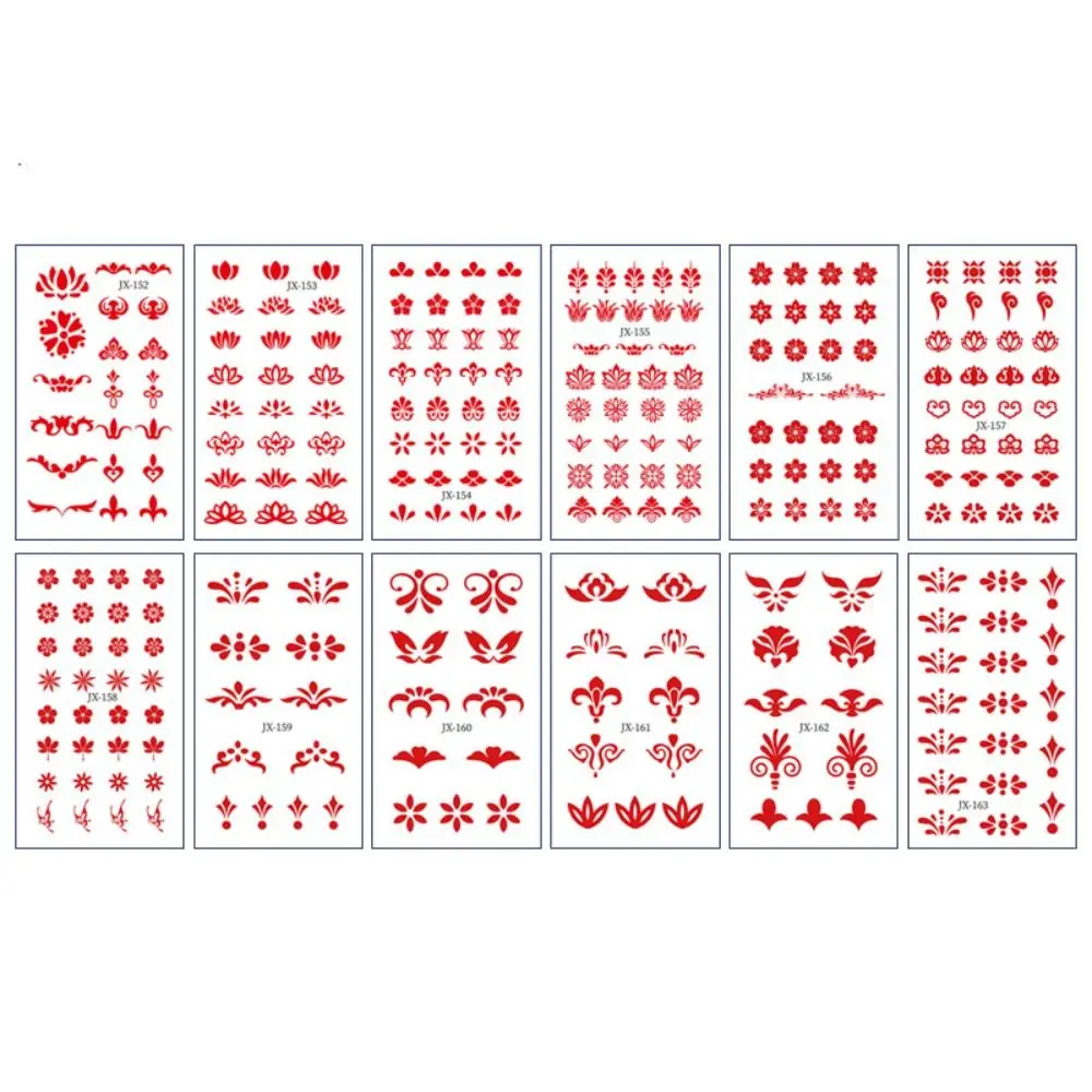 

New Years Beauty Forehead Stickers Chinese Ancient Style Eye Makeup Decal Cute Face Patch Temporary Tattoo Beauty Sticker