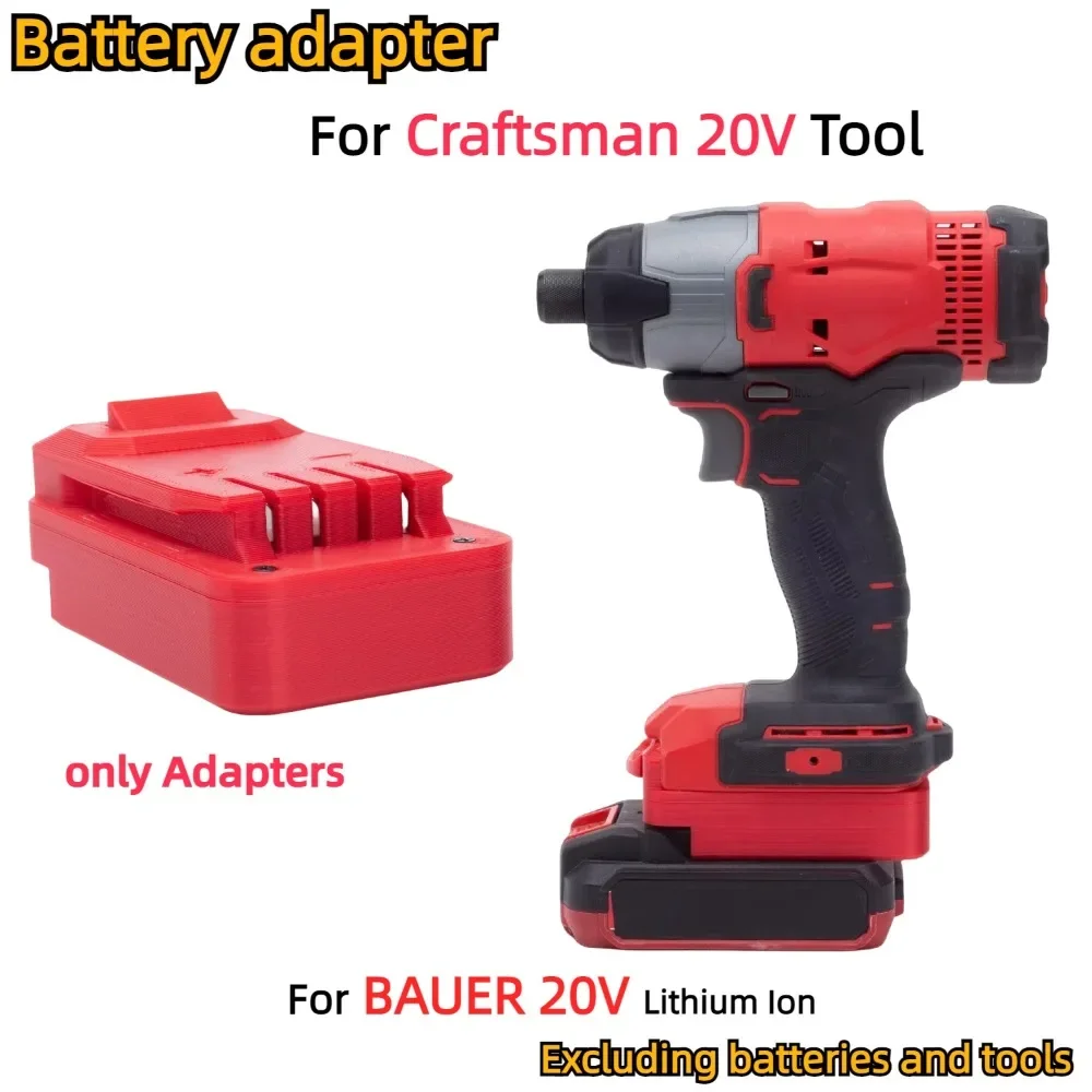 Adapter/Converter for BAUER 20V MAX Li-ion Battery TO Craftsman 20V Cordless Electric Drill Tools Accessory (Only Adapter)