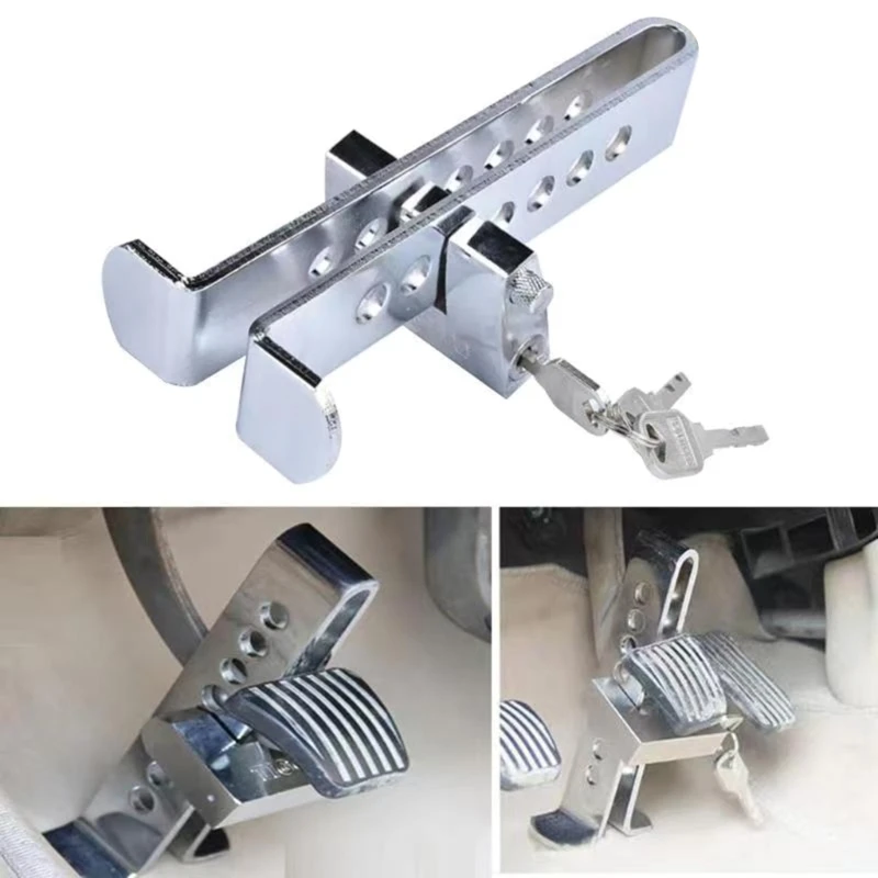 

Car Pedal Security Lock Tool 8 Hole / 9 Hole Brake Pedal Car Lock Car Brake Clutch Pedal Lock with 3 Key