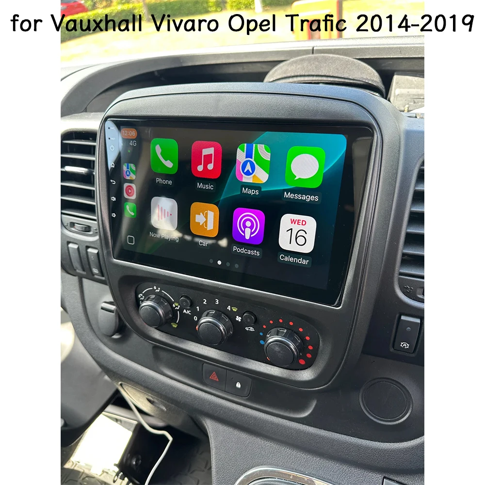 

4+64G 9''Car Stereo Radio for Vauxhall Vivaro Opel Trafic 2014-2019 Android15 GPSwith Carplay Android Auto WiFi Bluetooth FM/RDS