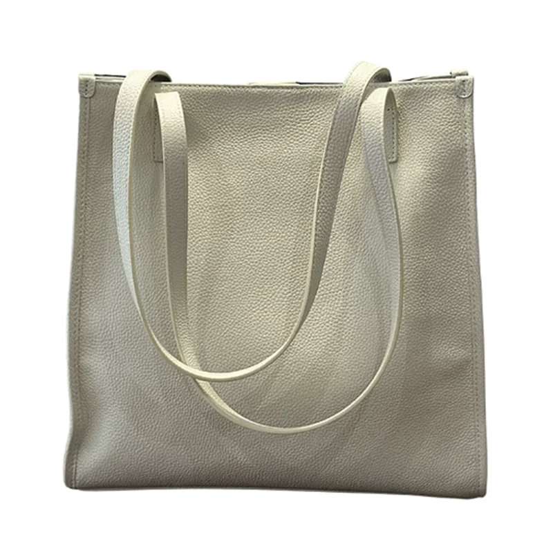

Top-grain cowhide Large Capacity Female Tote BagsCowhide Lady Shopping Handbag Women Classic Solid Color Shoulder Bag