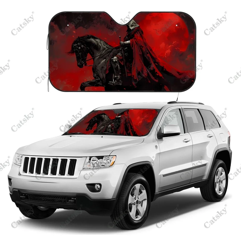 Knight Medieval Fantasy Car Windshield Sunshade, Front Auto Car Windshield Sun Shade Blocks Uv Rays Sun Visor Protector