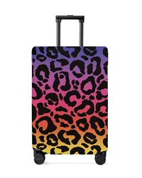 Funda de equipaje de viaje con estampado de leopardo, cubierta de equipaje elástica con textura de piel de Animal, funda antipolvo para maleta, accesorios de viaje