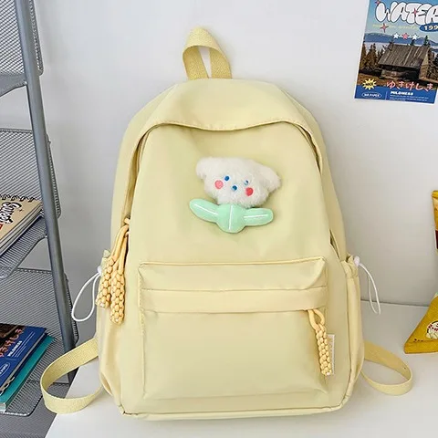 Schoolbag study female high school simple all build girl heart large capacity waterproof backpack
