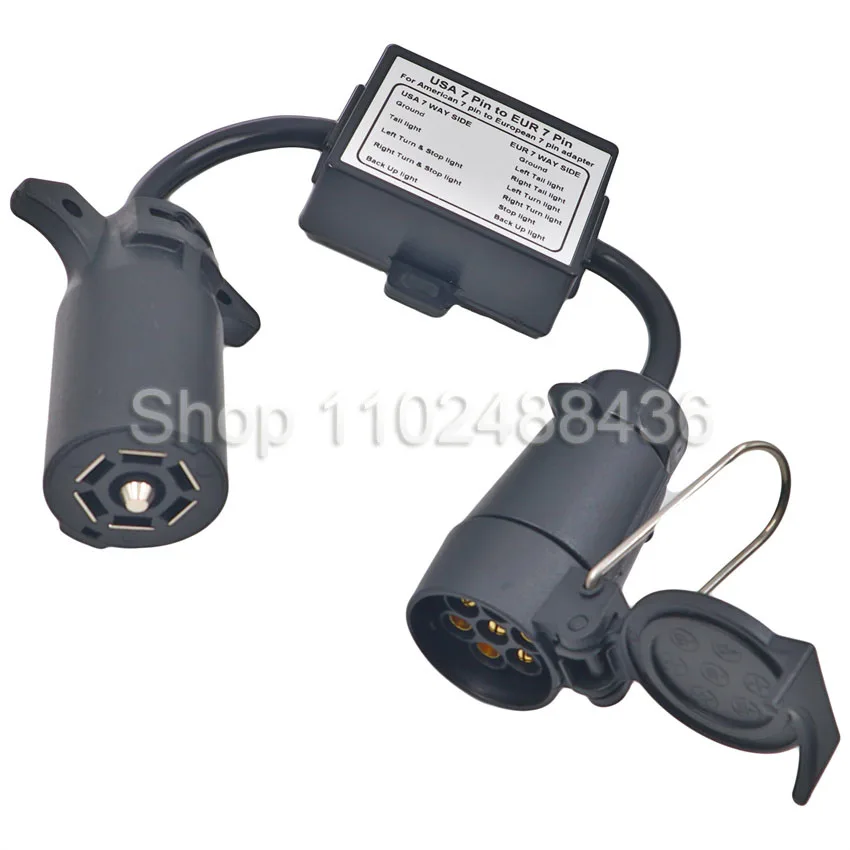 

Автомобильный преобразователь США с 7-контактной вилкой для ЕС, 13-контактный, 7-контактный, США, 7-контактный, в EU 7, круглый разъем, аксессуары для преобразователя света прицепа