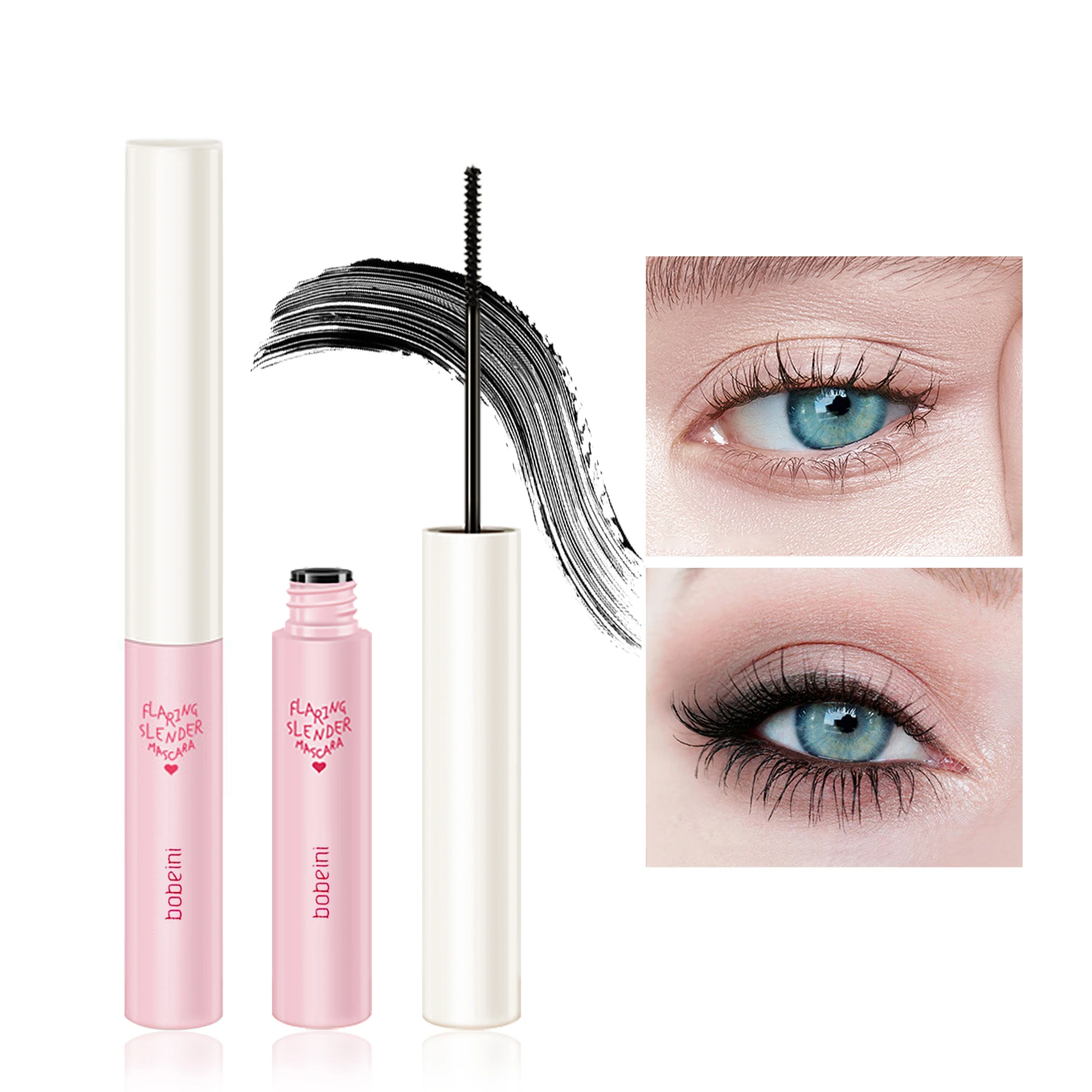 ماسكارا مضادة للماء، لا تترك مكياج، تطويل، تكثيف، نحيف، مجعد، متين، وغير ملطخ #1