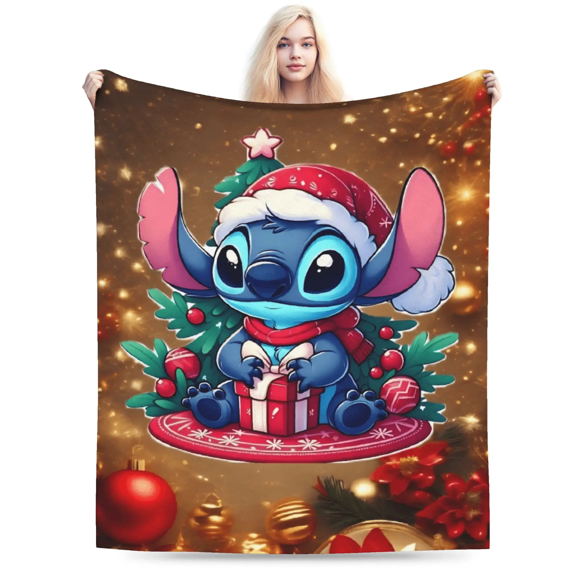 

Stitchs Flannel Blankets Spring Soft Warm Throw Blanket for Children Living Room Comfortable Bedspread Sofa Bed Cover