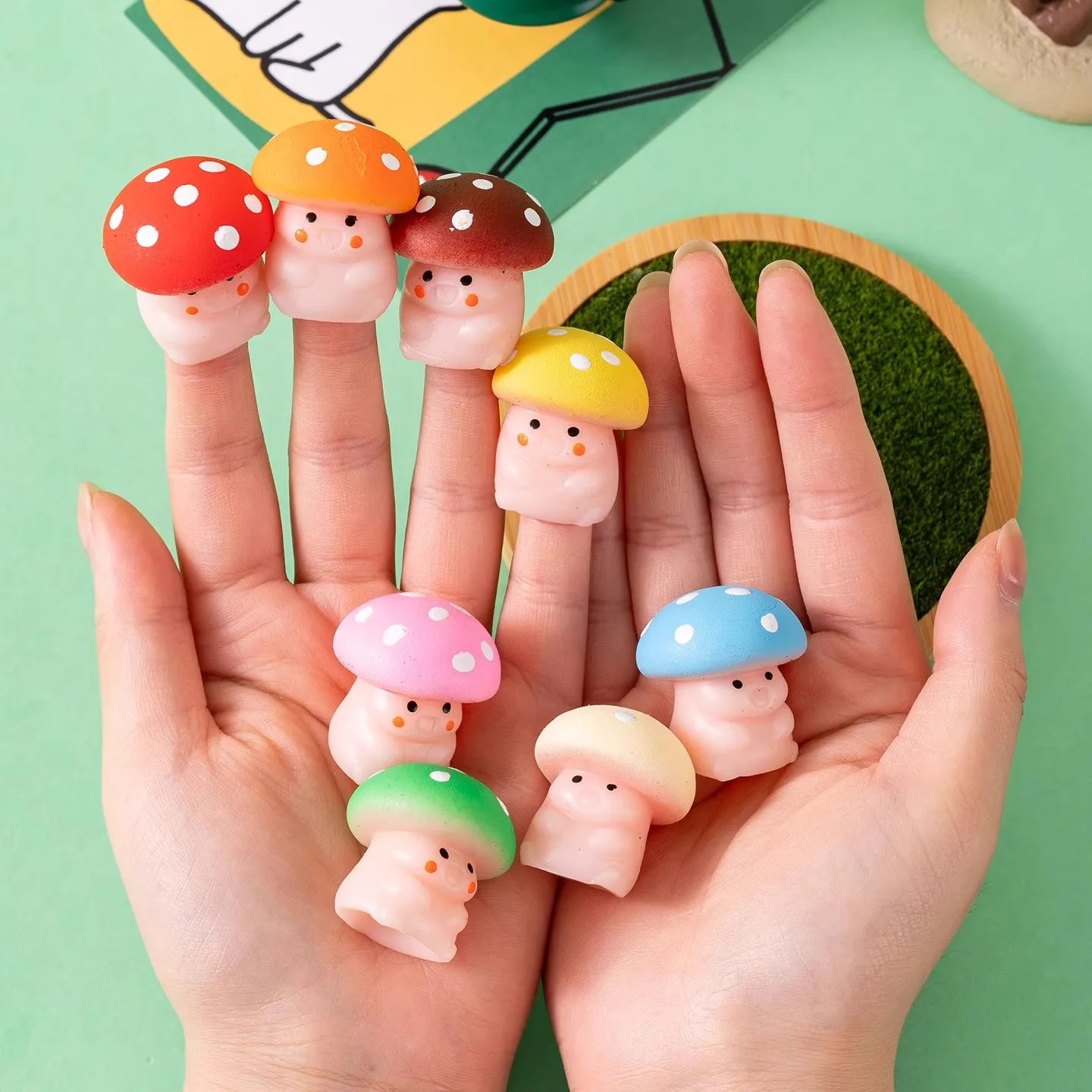 

Cute Mushroom Squeeze Stress Relief Fidget Toy Mochi Squishy Birthday Party Favors for Kids Toys For Classroom Prizes Goodie Bag