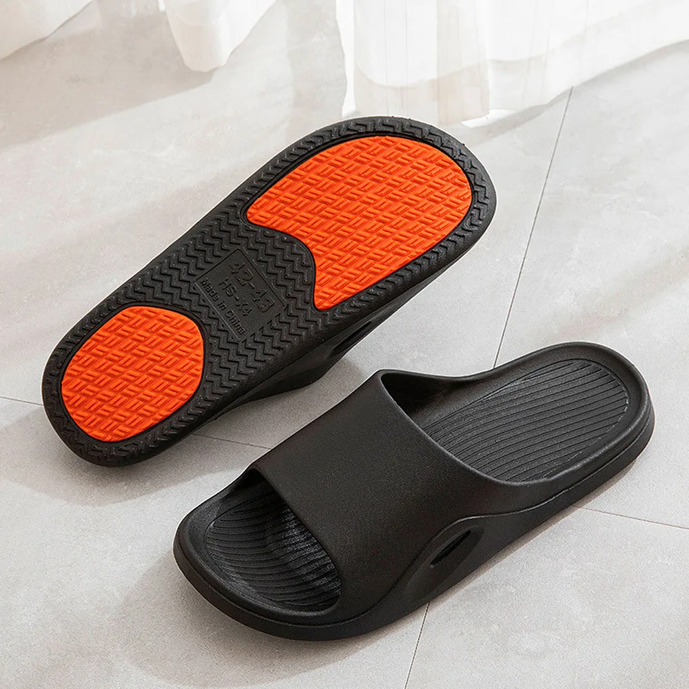 Sandal Flip flop lembut pria wanita, Kasut panggung tebal Non slip EVA untuk perempuan musim panas