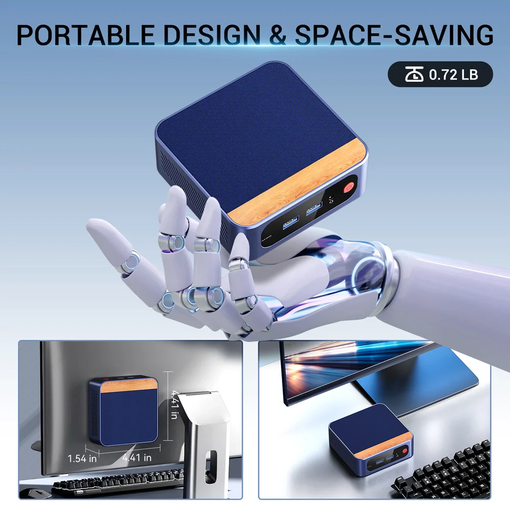 Bestoss N1 Mini PC Alder Lake N100 Intel 12. generacji DDR4 16GB RAM 512GB ROM WiFi 5 BT4.2 mini PC komputer stacjonarny z systemem Windows 11