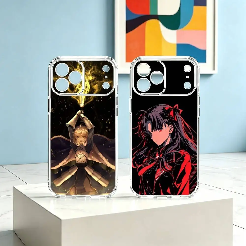 Fate S-Stay Night Saber Phone Case For iPhone 17 16 15 14 13 12 11 Mini Pro Max Plus Transparent Cove Gift