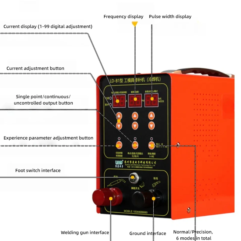 2025 Hot Sale LD-B1 Cold Welding Machine for Damaged Mould Adapt to Kinds of Mold Repairing Welding Iron Welder