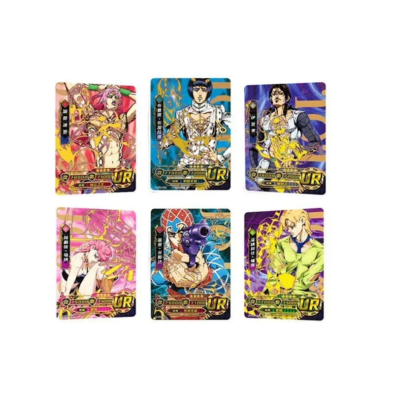 Japanese Anime JoJo Cards Bizarre Adventure  Kujo Jotaro Kakyoin Noriaki UR Characters Collection Cards Children Xmas Gifts Toys