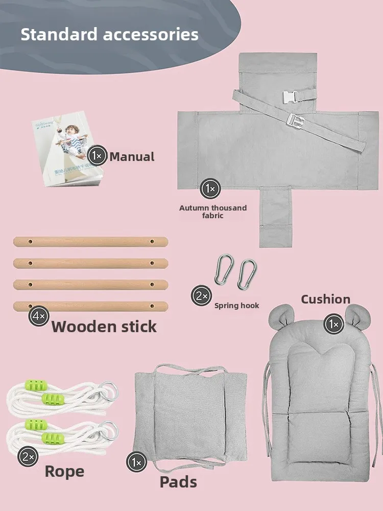 GladSwing Orso per interni Letto sospeso Sedia altalena in tela Giocattolo per bambini Altalena per orsi piccoli per bambini Lettino per bambini Attrezzatura da gioco