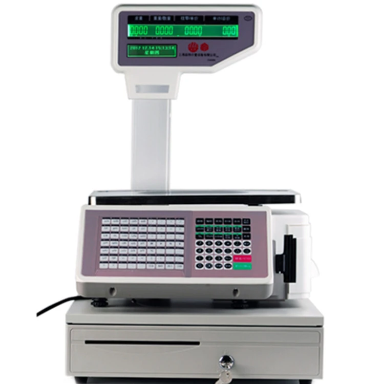 Supermarket Barcode Label Printing Scale
