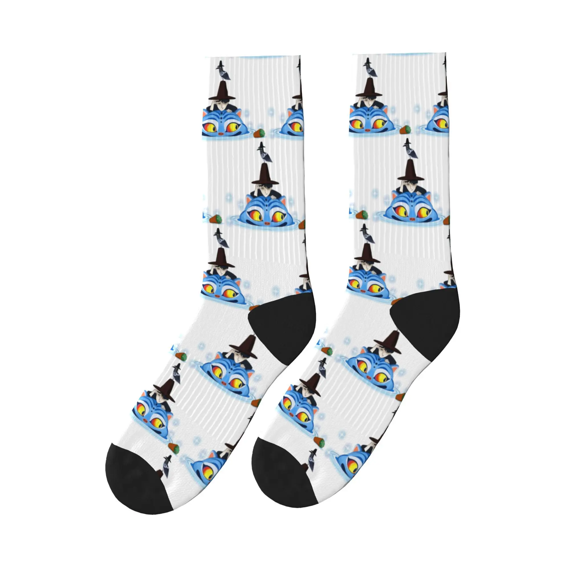 

Jinu And Derpy Tiger Kpop Demon Hunter Socks Autumn Stockings Gothic Men Medium Soft Socks Pattern Running Anti Skid Socks