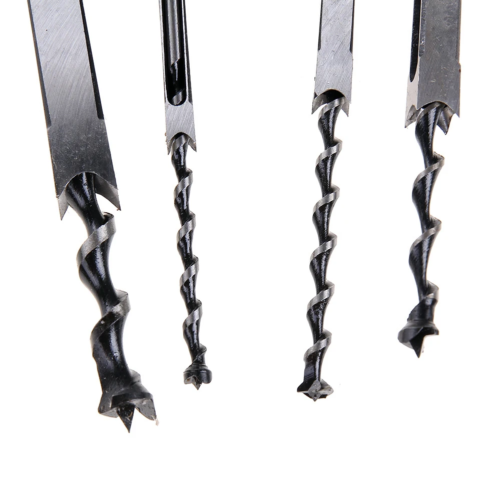 Foret à trous carrés HSS, foret carré pour le travail du bois, foret à mortaise 6.4/8/9.5/12.7 Mm, mèches de ciseau à mortaisage, outils pour le travail du bois 4 pièces