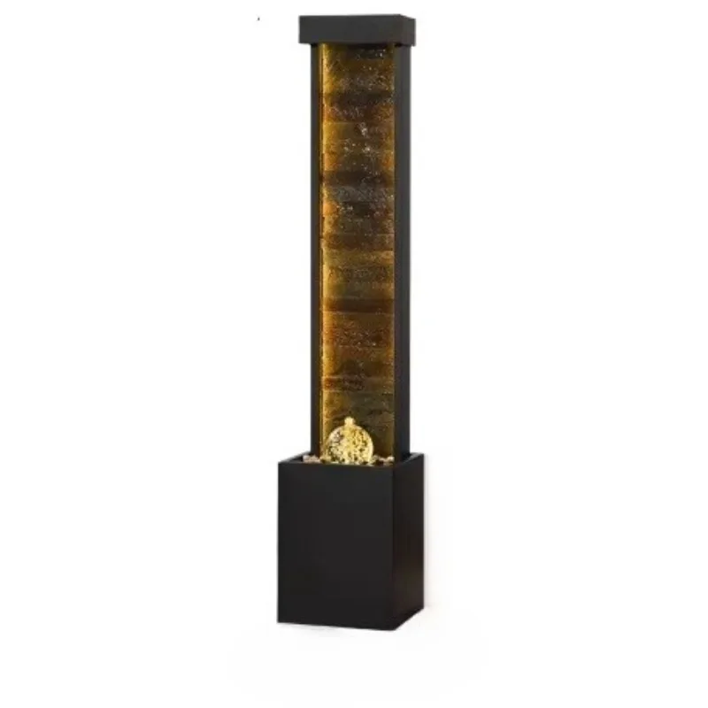 European Style Water Fountain Plastic Construction With LED Light And Water Pump For Interior Landscape Feature