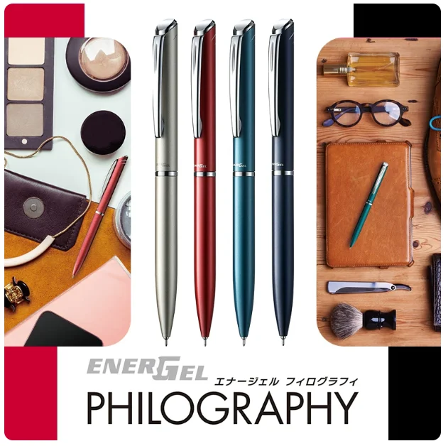 Pentel EnerGel Style Gel Pen, (0.5mm) Medium Line, Metal Barrel, Black Ink, Gift Box (BLN2005) Office School Supplies