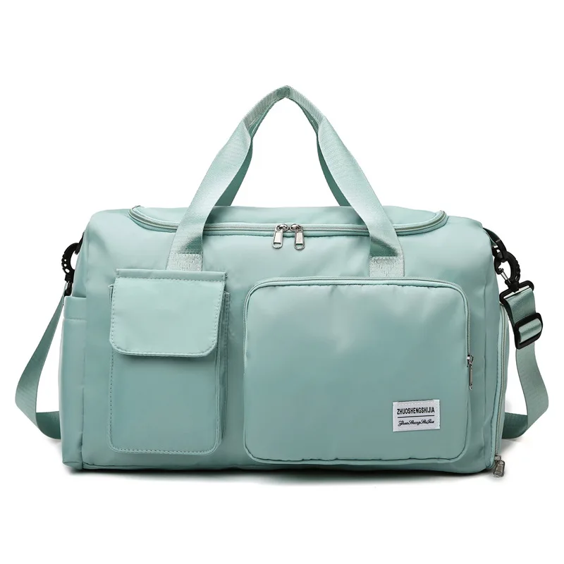 

Women's Travel Bag Large Capacity portable Luggage bag tote shoulder Dry And Wet Separation sports Gym bandbag with shoe cabin