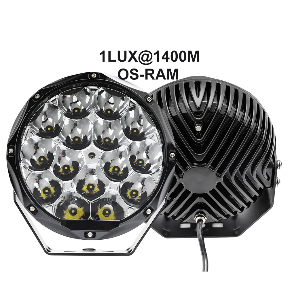 Super Bright High Power 20000lm Waterproof Car IP68 IP69K 1LUX@1400M 7 inch 8.5 inch Round Offroad Truck Spot Led Driving Lights