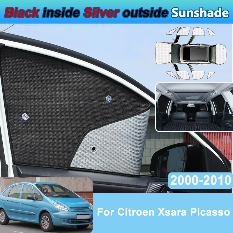 

Для Citroen Xsara Picasso 2000-2010: Полные солнцезащитные шторки на окна автомобиля, защита от УФ-лучей, аксессуары для авто
