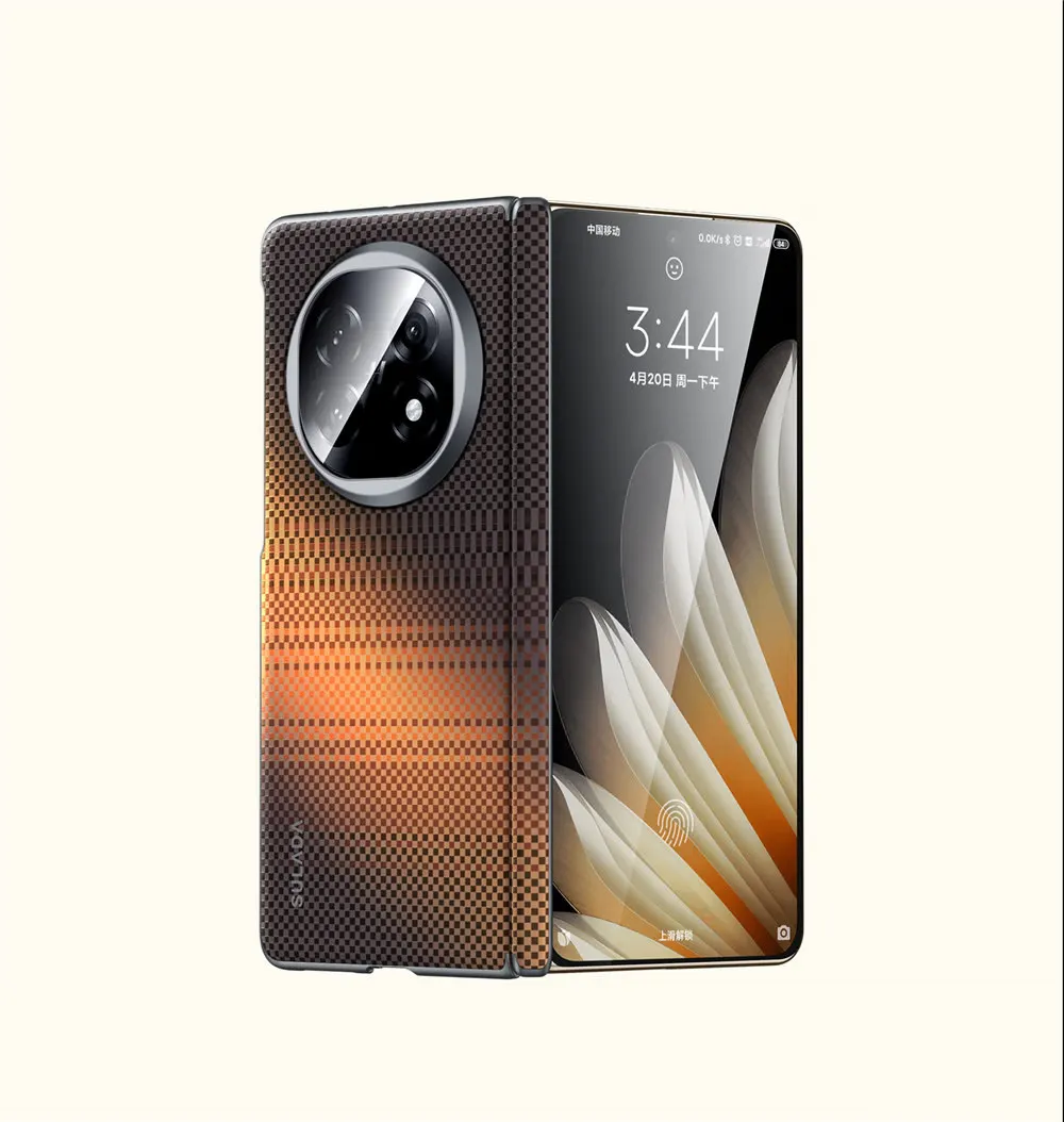 Sulada magnetische schlanke Leder-Magsafe-Hülle für Oppo Find N5 Scharnierpanzerung auf der Rückseite