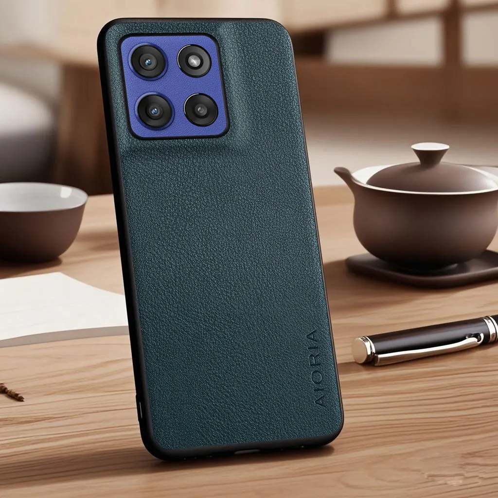 Funda para Motorola Moto G Play 2026 G Stylus Power 2025 funda de cuero de guijarro sintético funda de teléfono para Moto G Play 2026 funda capa