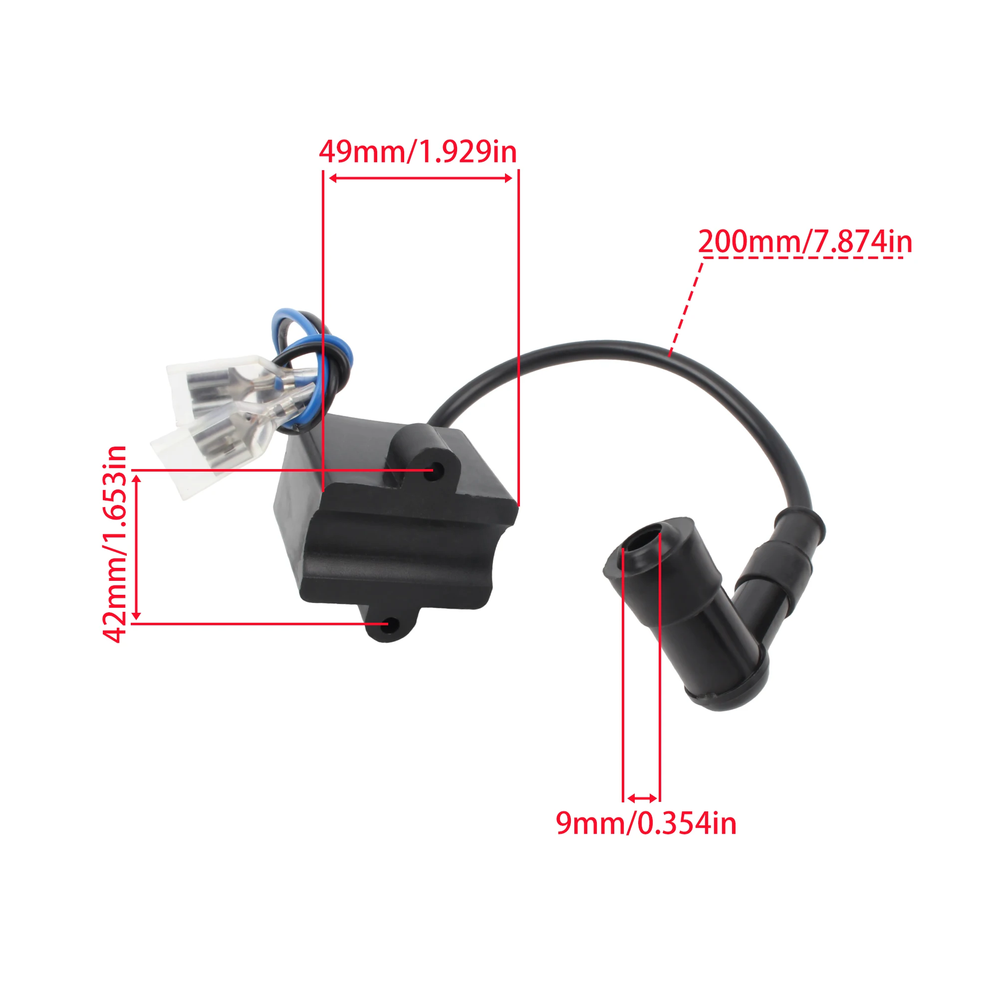 Motorcycle Engines Ignition Coil For 49cc 50cc 60cc 66cc 70cc 80cc 2-Stroke ATV Quad Scooter Dirt Bike Motorbike Universial Part