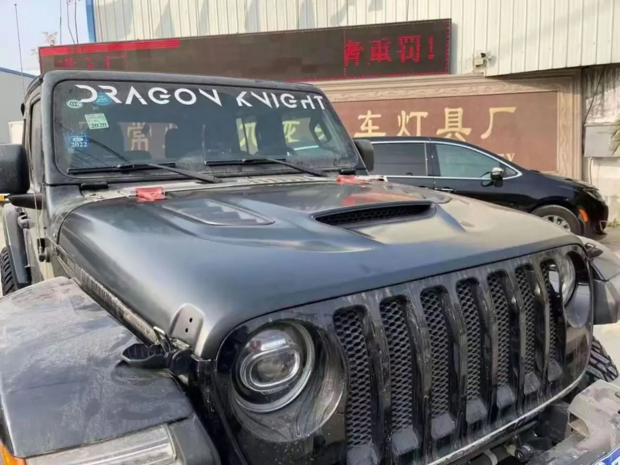 Gobison 2018-2021 Hood Bonnet Car Offroad 4x4 Auto Accessories Car Hood for Jeep Wrangler JL JT