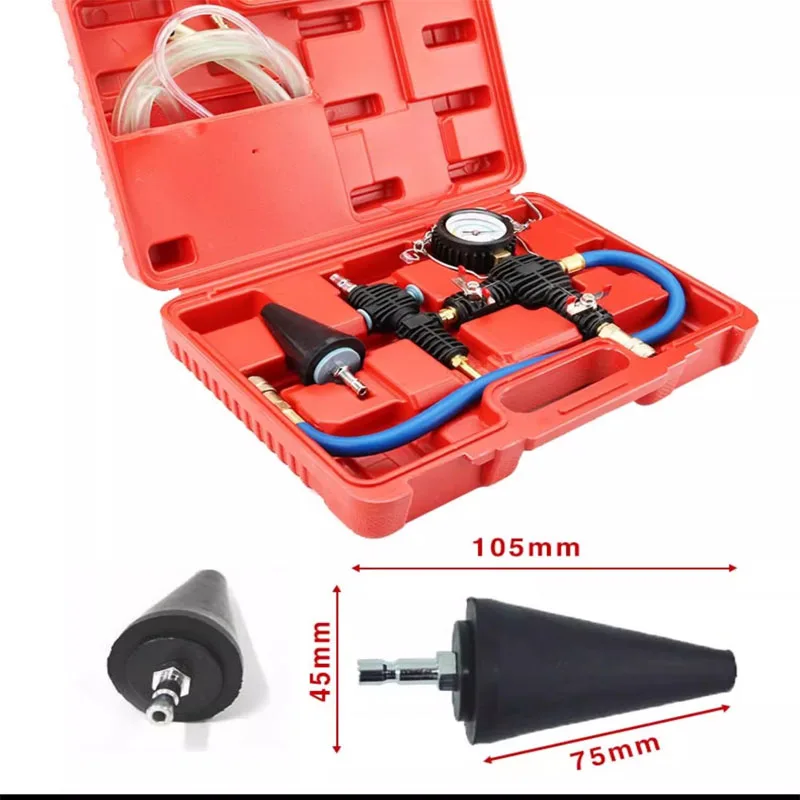 Auto Engine Cooling System Vacuum Purge Coolant Refill Tool, Universal Replace Tool Set with Hose for Car