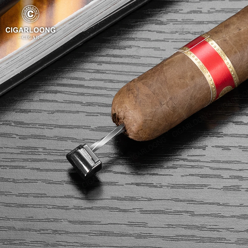 Encendedor de cigarros portátil práctico multifuncional 3 en 1 tres fuegos rectos suave V tijera soporte caja de regalo