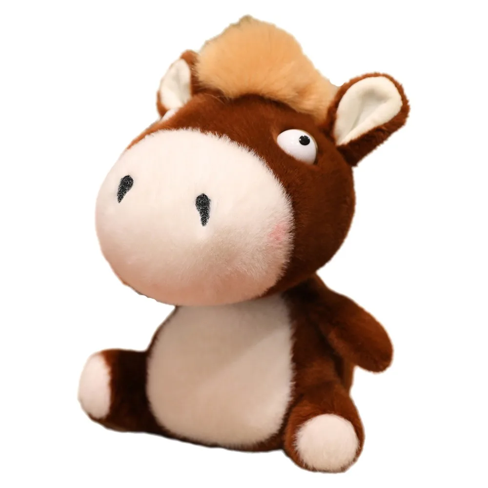 

Kawaii 18/25cm Plush Pony Doll Chinese Style Soft Stuffed Animal Toys Cotton Filled Fluffy Mascot Dolls Festive Decor