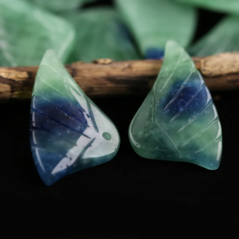 B&F Earrings Bead White Green Onyx - Wing Earrings Natural Stone jewelry accessories Handmade Jewerly