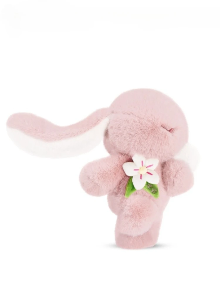 Adorável urso e coelho plushie duo, animais de pelúcia macios e combinando, lindo presente de amizade para o Natal