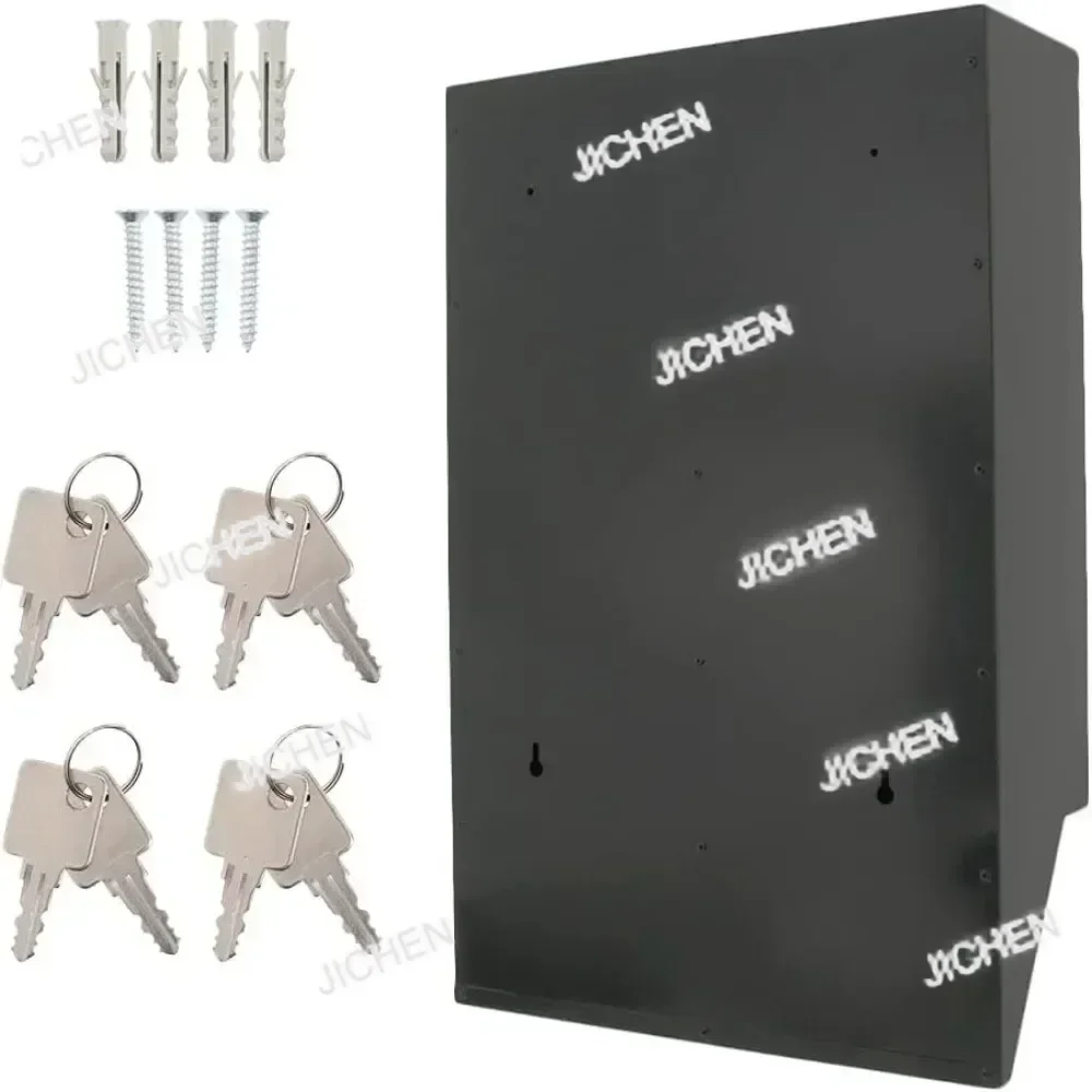 

ZQN JICHEn 111, почтовый ящик для квартиры, склад, 4-цилиндровый замок, серебристый/черный